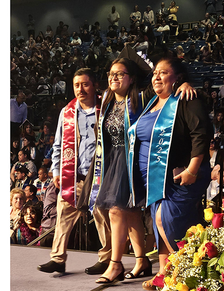 grad and parents
