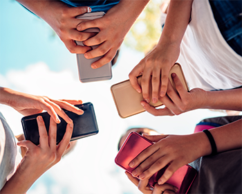 Kids with phones