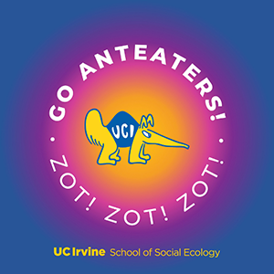 social media square anteater blue graphic