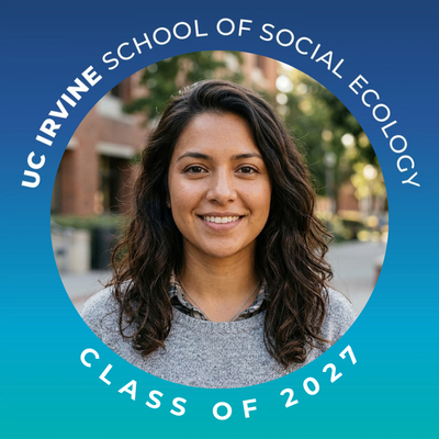 student headshot in blue background