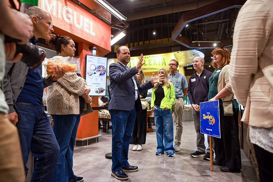 People touring Northgate Mercado