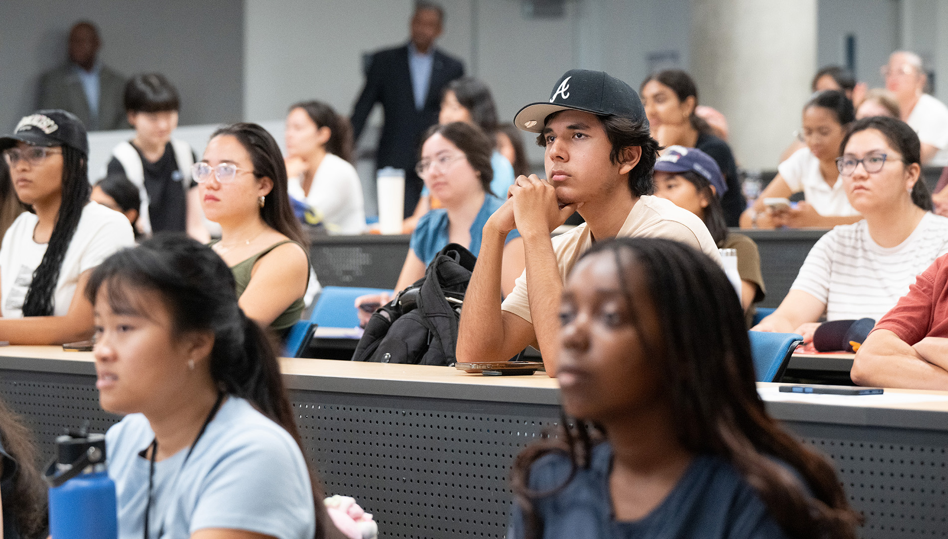 students in auditorium