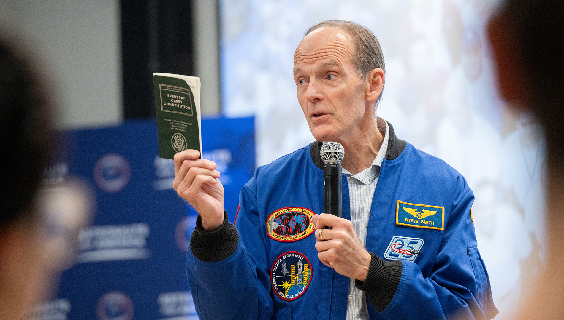 Steve Smith with book on constitution