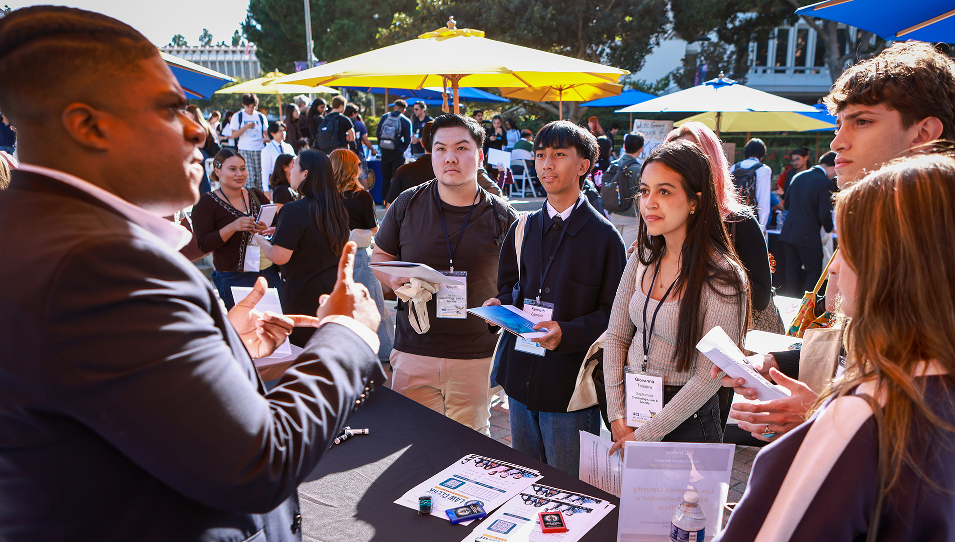 students at career summit job fair