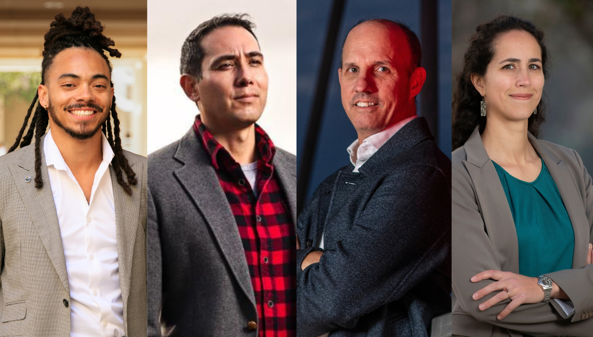 four faculty members' headshots