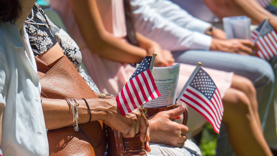 people holding flags