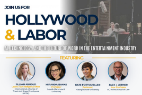 Portion of flier for Hollywood & Labor panel discussion