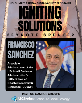 This is an image of Francisco Sanchez on an event flier.