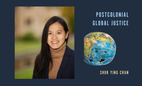 Portion of flier for WPSA Virtual Community event "Author Meets Critics" with 'Postcolonial Global Justice' author Shuk Ying Chan