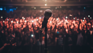 microphone on stage