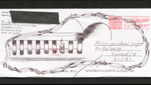 postcard with artwork