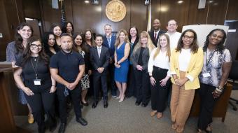group photo of Young Adult Court team
